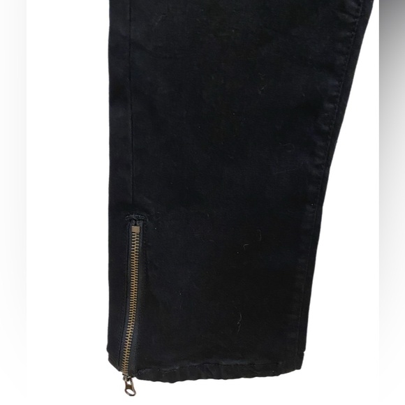 Deluxe Clothing Co Men’s Black Skinny Denim Jeans W/zippers Size 34/32 - Picture 3 of 5